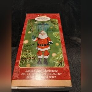 Hallmark Santa Marionette Ornament in Red and Green